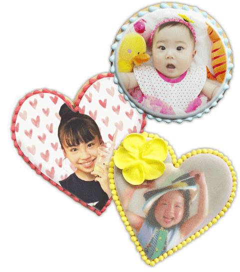 プリントアイシングクッキー丸型・ハート