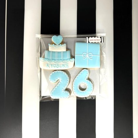 みんなの製作実績②推し 誕生日アイシングクッキー 4枚1セット