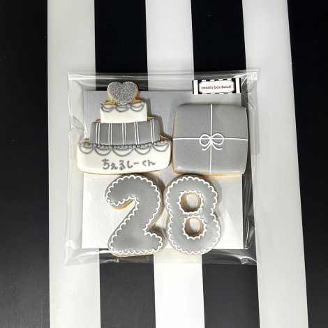 みんなの製作実績②推し 誕生日アイシングクッキー 4枚1セット2