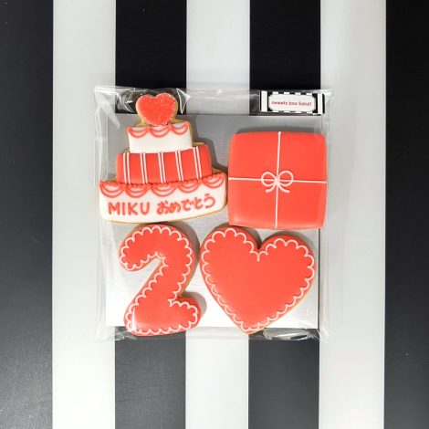 みんなの製作実績②推し 誕生日アイシングクッキー 4枚1セット3