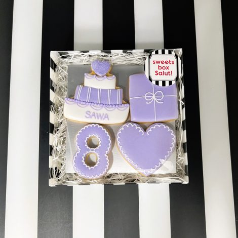 みんなの製作実績②推し 誕生日アイシングクッキー 4枚1セット4