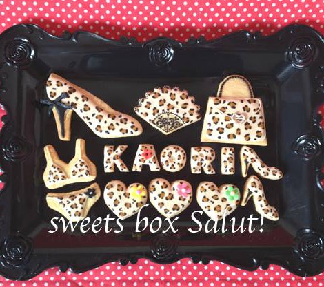 レオパード ヒョウ柄 のアイシングクッキー Sweets Box Salut