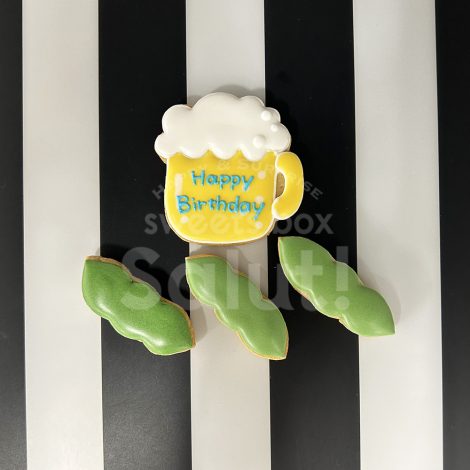 パパの誕生日にビールのアイシングクッキー1