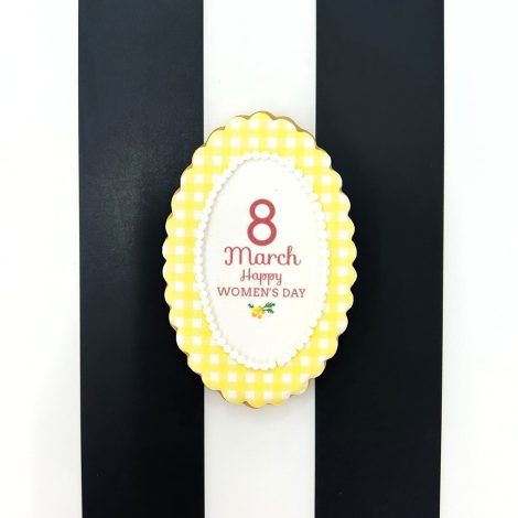 【3枚1セット】ミモザのプリントアイシングクッキー（なみなみ楕円）【送料無料（ネコポス）対象商品】4