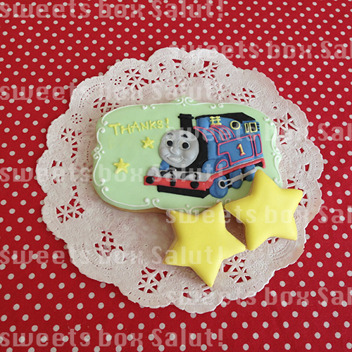 機関車トーマス のメッセージプレートアイシングクッキー Sweets Box Salut