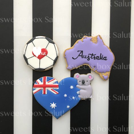 オーストラリア留学祝いのアイシングクッキー1