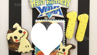 「ポケモン」ミミッキュの誕生日用アイシングクッキー