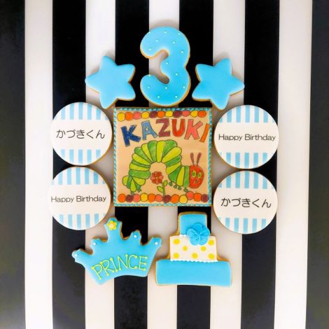 みんなの製作実績⑩誕生日アイシングクッキーセット（ブルー系）3