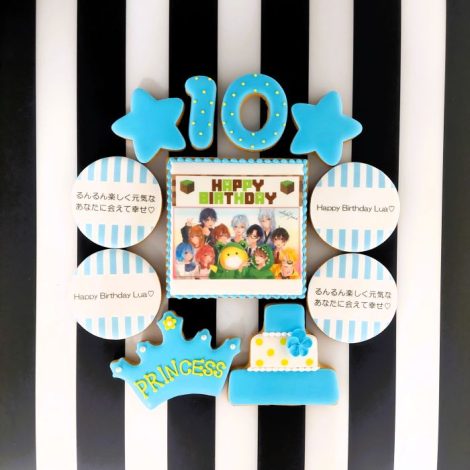 みんなの製作実績⑩誕生日アイシングクッキーセット（ブルー系）4