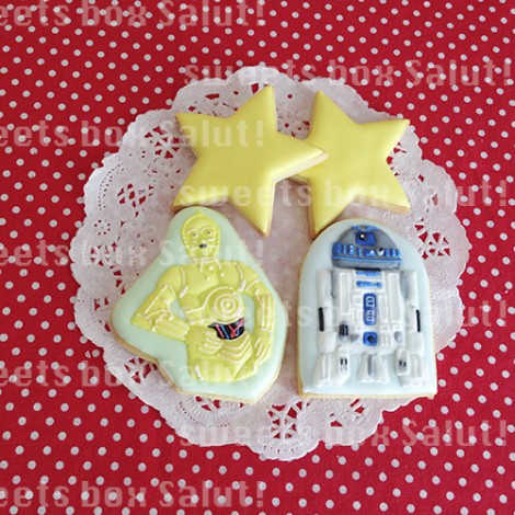 「STAR WARS」C-3POとR2-D2のお誕生日用アイシングクッキー2