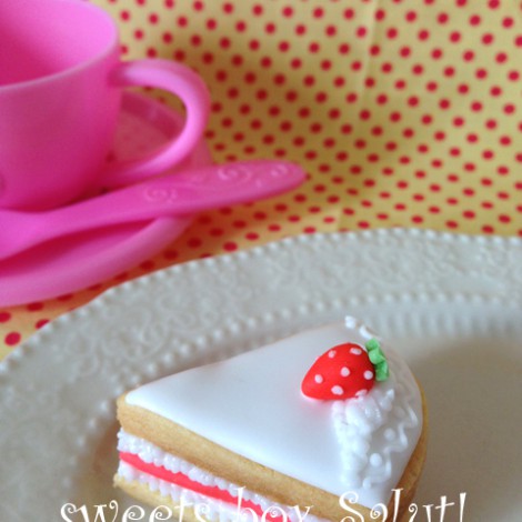 ショートケーキのアイシングクッキー 3d Sweets Box Salut