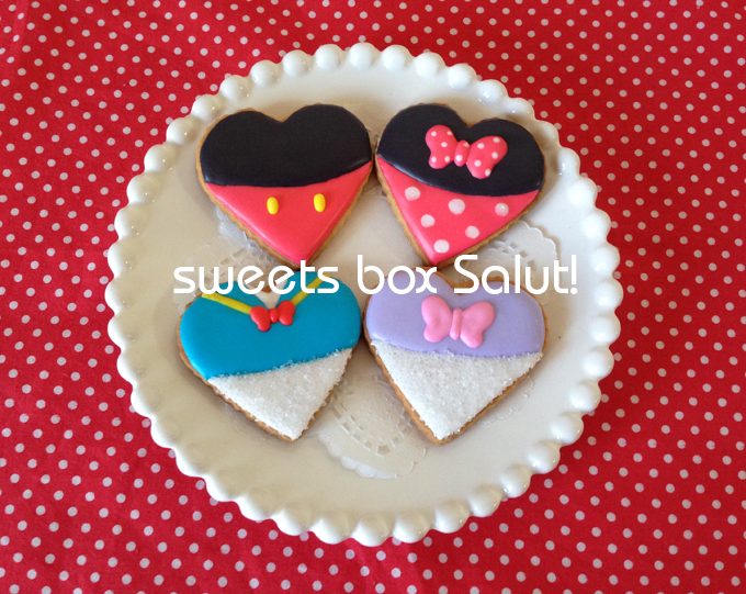 ミッキー ミニー ドナルド デイジーのデフォルメアイシングクッキー Sweets Box Salut