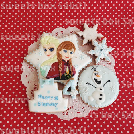 「アナと雪の女王」お誕生日用アイシングクッキー