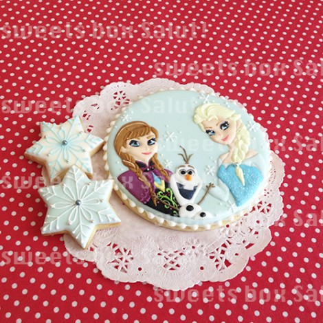 アナと雪の女王のお誕生日用アイシングクッキー1