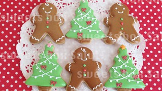 ジンジャーマンとクリスマスツリーのアイシングクッキーセット
