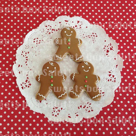ジンジャーマンとクリスマスツリーのアイシングクッキーセット1