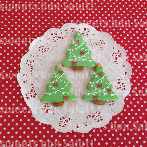ジンジャーマンとクリスマスツリーのアイシングクッキーセット2