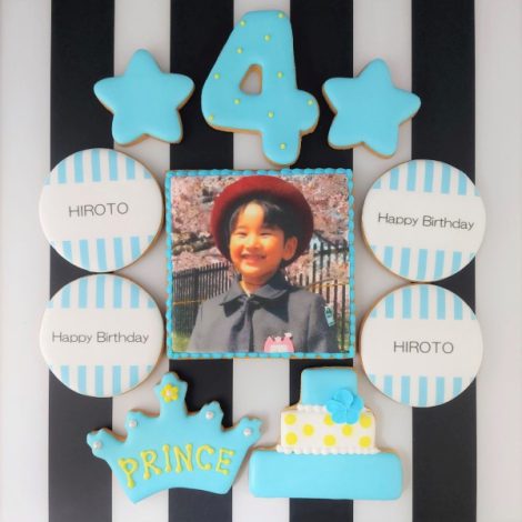 みんなの製作実績⑨誕生日アイシングクッキーセット（ブルー系）2