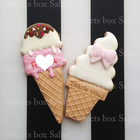 アイスクリーム&ソフトクリームのアイシングクッキー