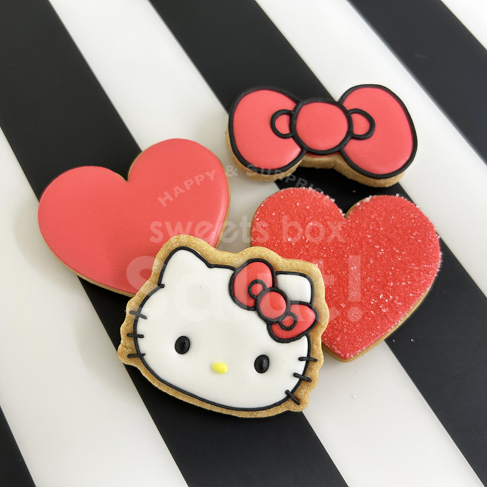 赤いリボンがかわいい☆キティちゃんのアイシングクッキー | sweets