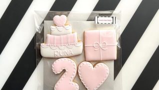 誕生日ケーキのアイシングクッキーセット(数字1桁ver)