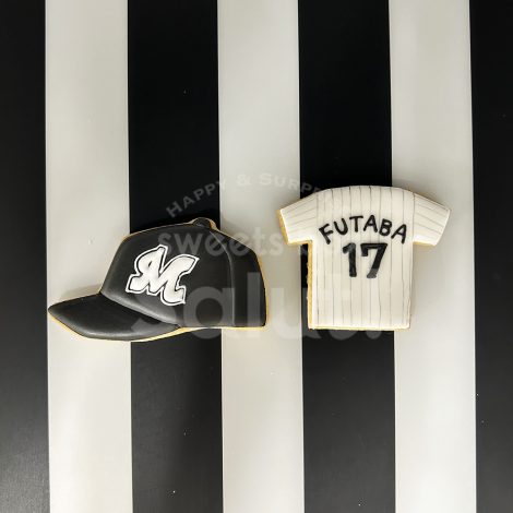 野球ユニフォームのアイシングクッキー2