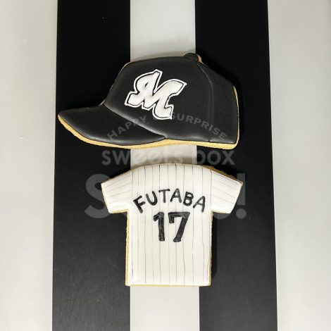 野球ユニフォームのアイシングクッキー1