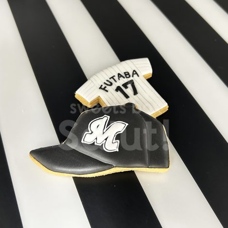 野球ユニフォームのアイシングクッキー