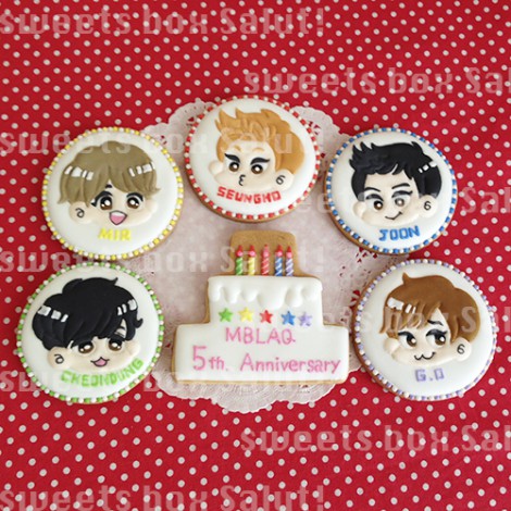 韓国アイドルグループMBLAQ5周年記念オリジナルアイシングクッキー