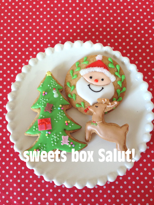 クリスマス サンタさんのアイシングクッキー Sweets Box Salut