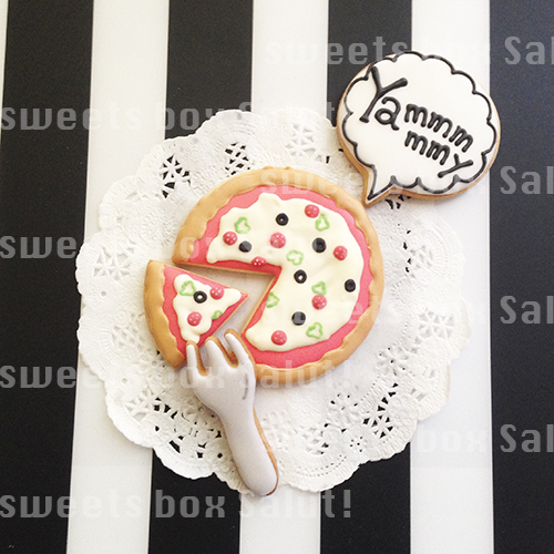 ピザのアイシングクッキー | sweets box Salut!