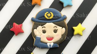 警察官のアイシングクッキー