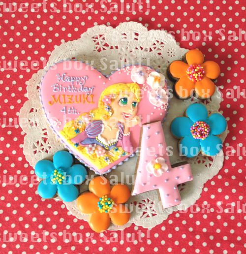 ラプンツェルのお誕生日用アイシングクッキー | sweets box Salut!