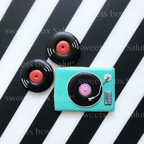 レコードのアイシングクッキー