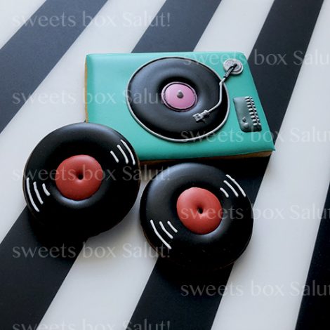 レコードのアイシングクッキー1