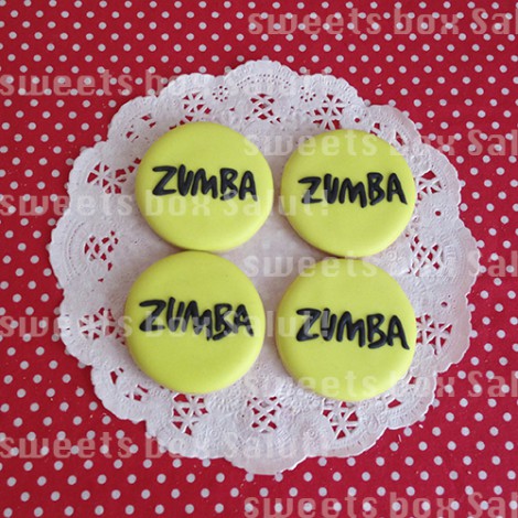 人気ダンスフィットネス「ZUMBA」ロゴのアイシングクッキー2