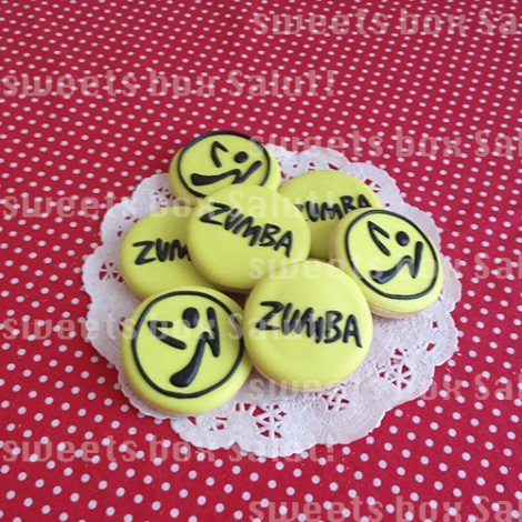 人気ダンスフィットネス「ZUMBA」ロゴのアイシングクッキー3